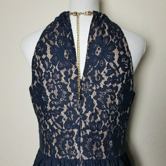 Eliza J Halter Shirred Necklace Dress - Picture 5 of 8